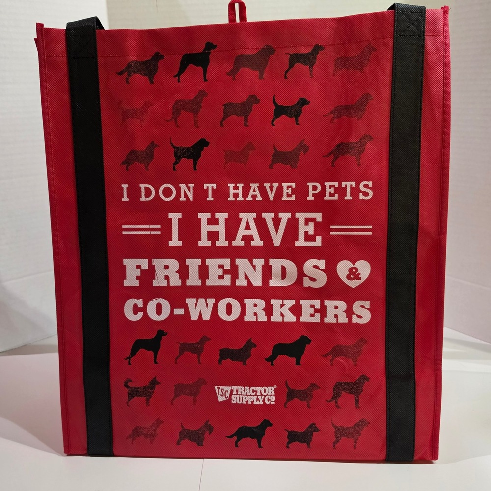 Tractor Supply Co Reusable Tote Bag Red Dog Silhouette Friends & Co-Workers